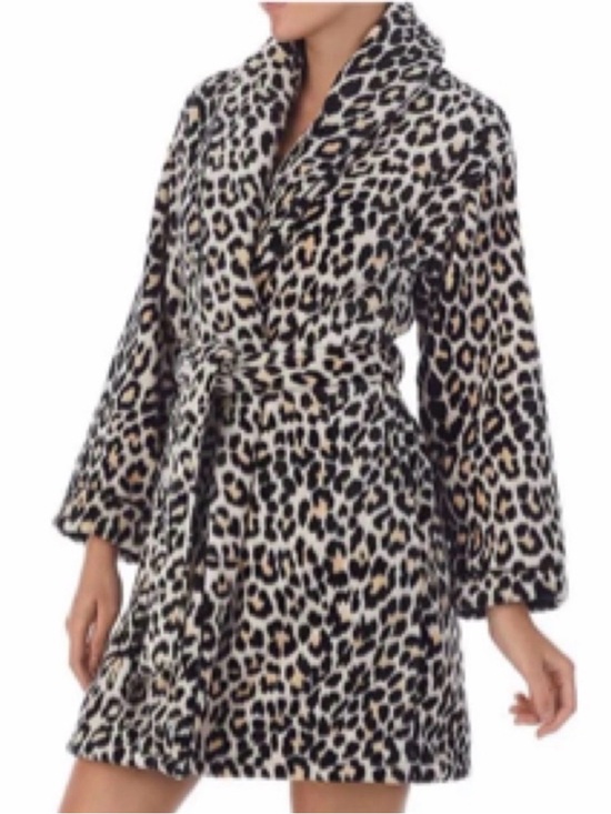kate spade Other - Kate Spade Chenille Ultra Plush Soft Belted Robe Leopard Print L/XL